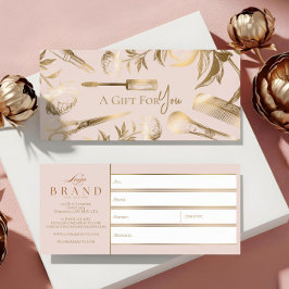 Luxury Gold Beauty Studio Gift Certificate for You