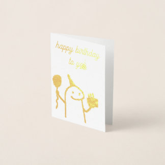 Luxury Gold Birthday Card 箔カード