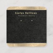 Luxury Gold & Black Jewelry Display Card – Minimal スクエア名刺 (正面)