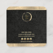 Luxury Gold & Black Jewelry Display Card – Minimal スクエア名刺 (裏面)