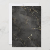 Luxury Gold Black Marble Nuestra Boda Wedding 招待状 (裏面)