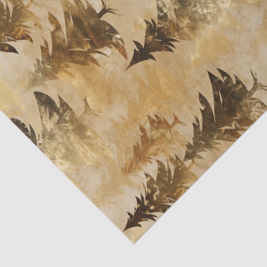 Luxury Gold & Bronze Metallic Christmas Tree  薄葉紙 (詳細)