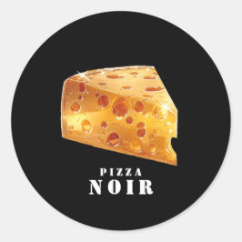 Luxury Gold Cheese Design Pizza Shop ラウンドシール