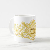 Luxury Gold Coffee Mug: Royal Ornamentation コーヒーマグカップ (正面左)