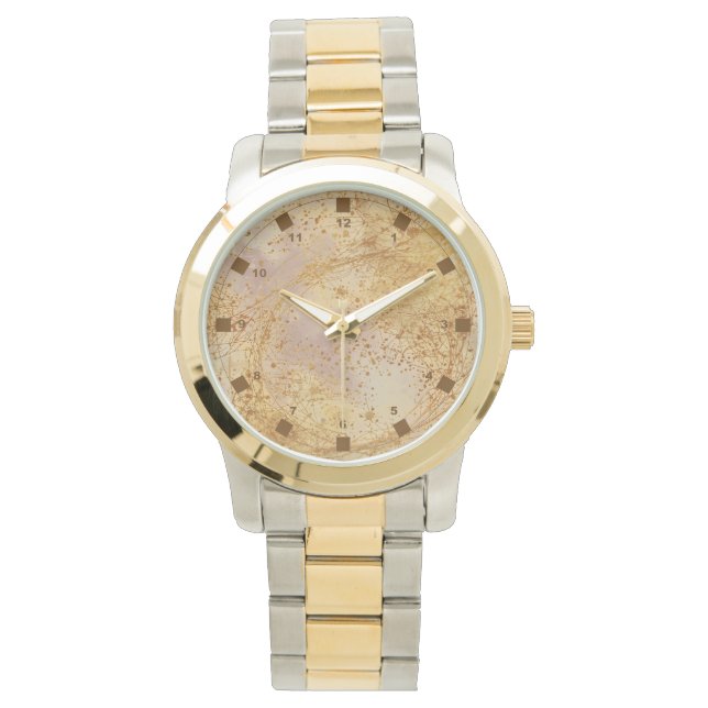 Luxury Gold Color,Rose gold Pattern, Classic  腕時計 (正面)