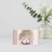 Luxury Gold Confetti Glitter Lotus Metallic  名刺 (スタンド正面)