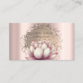 Luxury Gold Confetti Glitter Lotus Metallic  名刺 (正面)