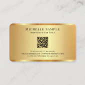 Luxury Gold Custom Typography Name QR Code Script 名刺 (裏面)