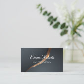Luxury Gold Elegant Business Card | Modern Minimal 名刺 (スタンド正面)