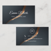 Luxury Gold Elegant Business Card | Modern Minimal 名刺 (正面/裏面)