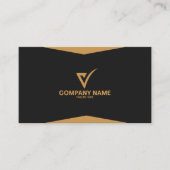 Luxury Gold Elegant Business Card Professional 名刺 (正面)