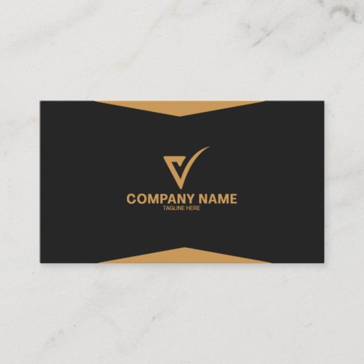 Luxury Gold Elegant Business Card Professional 名刺 (正面)
