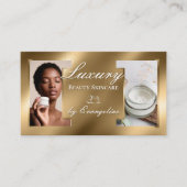 Luxury Gold Esthetician Skincare Specialist Photos 名刺 (正面)