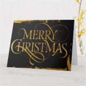 Luxury Gold Foil Christmas Card | Winter Glam カード (黄色い花)