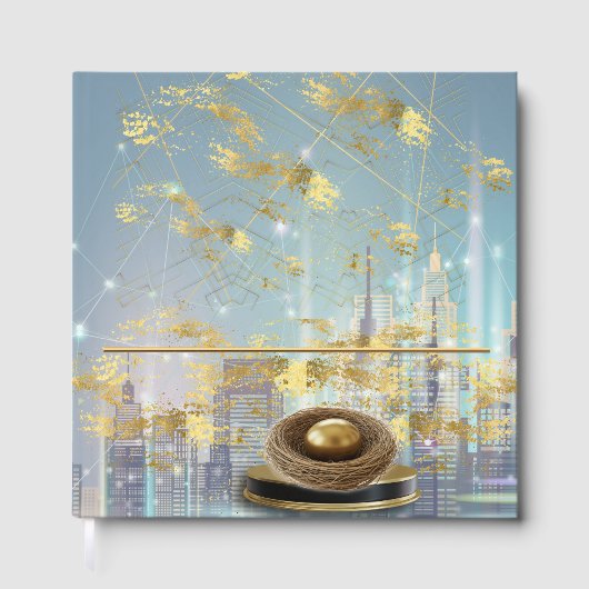  Luxury Gold Foil Easter Guest Book ゲストブック (正面)