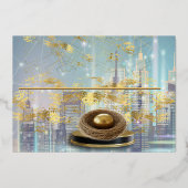 Luxury Gold Foil Easter Guest Book 箔招待状 (正面)