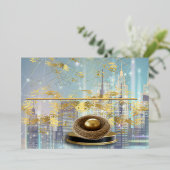 Luxury Gold Foil Easter Guest Book 箔招待状 (立ち正面)