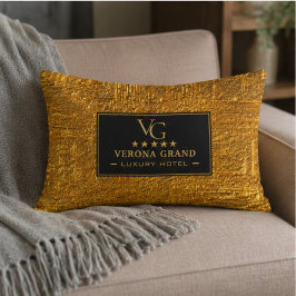 Luxury Gold Foil Five Star Hotel Branding Elegant アクセントクッション