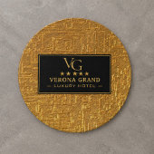 Luxury Gold Foil Five Star Hotel Branding Elegant カッティングボード