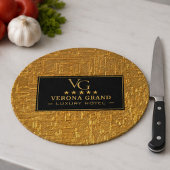 Luxury Gold Foil Five Star Hotel Branding Elegant カッティングボード