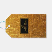 Luxury Gold Foil Five Star Hotel Branding Elegant ギフトタグ (裏面横)