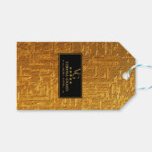 Luxury Gold Foil Five Star Hotel Branding Elegant ギフトタグ (正面(横))
