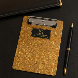 Luxury Gold Foil Five Star Hotel Branding Elegant クリップボード