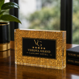 Luxury Gold Foil Five Star Hotel Branding Elegant フォトブロック