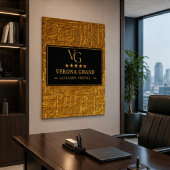 Luxury Gold Foil Five Star Hotel Branding Elegant  ポスター