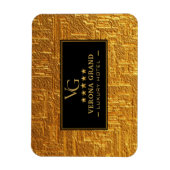 Luxury Gold Foil Five Star Hotel Branding Elegant マグネット (縦)