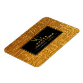Luxury Gold Foil Five Star Hotel Branding Elegant マグネット (左側)