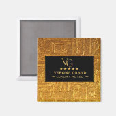 Luxury Gold Foil Five Star Hotel Branding Elegant  マグネット (正面/裏面)