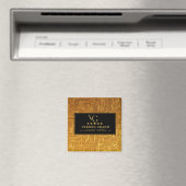 Luxury Gold Foil Five Star Hotel Branding Elegant  マグネット (インサイチュ (食洗機))