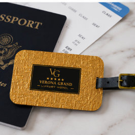 Luxury Gold Foil Five Star Hotel Branding Elegant ラゲッジタグ