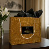 Luxury Gold Foil Five Star Hotel Branding Elegant ラージペーパーバッグ