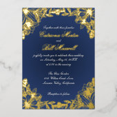 Luxury Gold Foil Floral Wedding Invitation 箔招待状 (正面)
