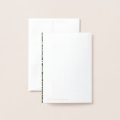 Luxury Gold Foil Green Christmas Party Invitations 箔カード (裏面封筒付き)