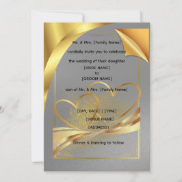 Luxury Gold Foil Style Wedding Invitation | Modern 招待状