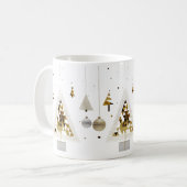 Luxury Gold Geometric Triangle Tree Classic Mug  コーヒーマグカップ (正面左)