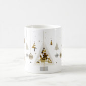 Luxury Gold Geometric Triangle Tree Classic Mug  コーヒーマグカップ (中央)