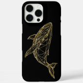Luxury Gold Geometric Whale Case-Mate iPhoneケース (裏面)