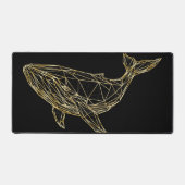 Luxury Gold Geometric Whale Desk Mat デスクマット (正面)