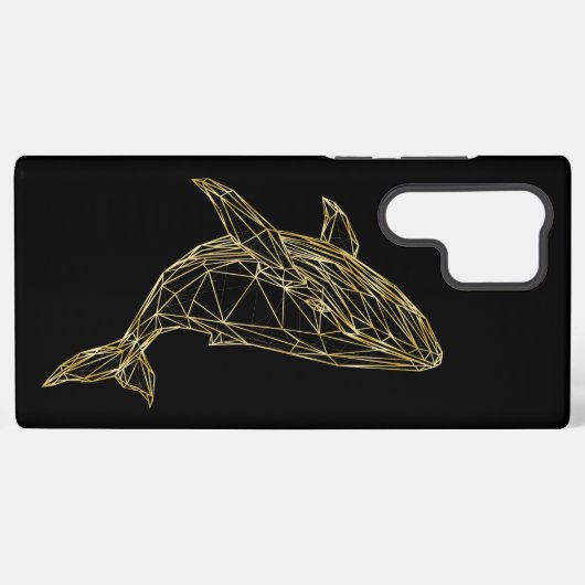 Luxury Gold Geometric Whale  Samsung Galaxyケース (裏面横)