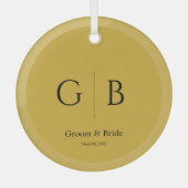 Luxury Gold Glass Ornament For Wedding Celebration ガラスオーナメント (正面)