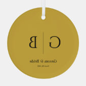 Luxury Gold Glass Ornament For Wedding Celebration ガラスオーナメント (裏面)