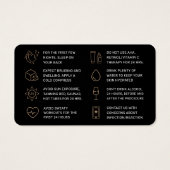 Luxury Gold Glitter Dermal Filler Aftercare Card (裏面)