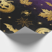 Luxury Gold Glitter Halloween Gift Wrap  ラッピングペーパー (角)