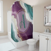 Luxury Gold Glitter Marble Pattern シャワーカーテン (インサイチュ)