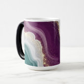 Luxury Gold Glitter Marble Pattern モーフィングマグカップ (正面左)