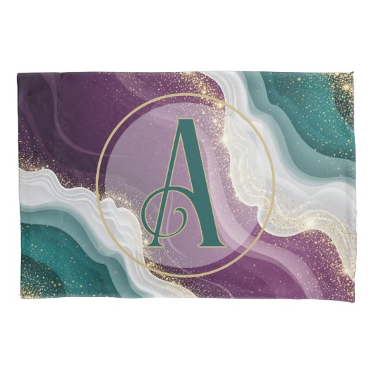 Luxury Gold Glitter Marble Pattern 枕カバー (正面左)